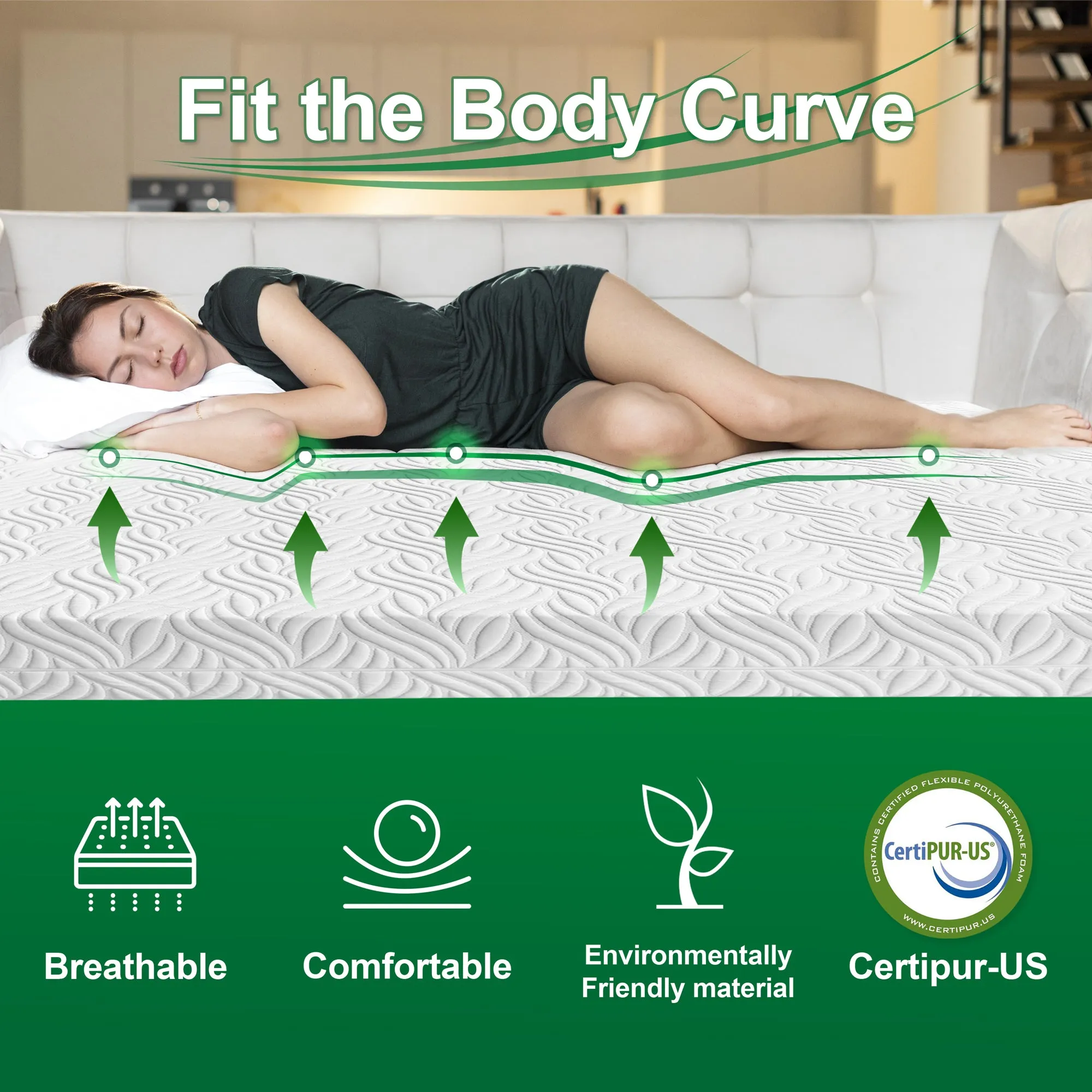 10 Inch Memory Foam Mattress,Twin Foam Mattress with CertiPUR-US Certified