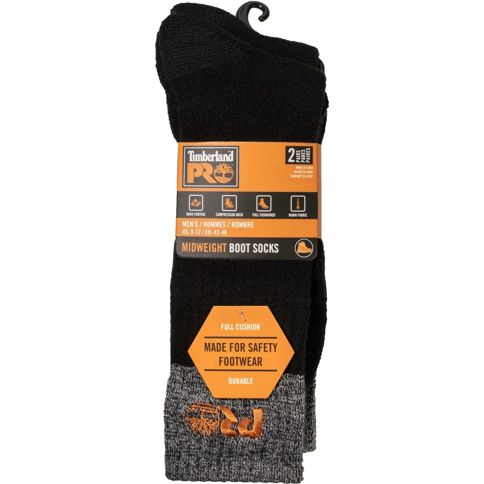 2 Pair Timberland Pro Midweight Boot Socks