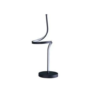 22" In Led Apollo Spiral Curved Tube Modern Table Lamp