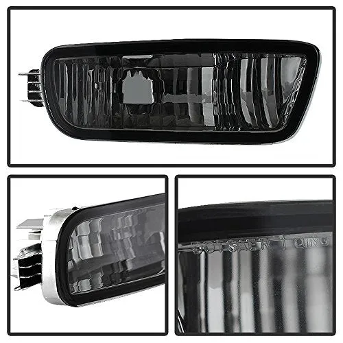 ACANII - For 2001-2004 Toyota Tacoma Pickup Smoke Lens Headlights   Corner Lamps   Bumper Lights Assembly Set Left Right