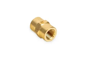 AccuAir Suspension Brass Straight Female Coupling 1/4in NPT to 1/4in NPT