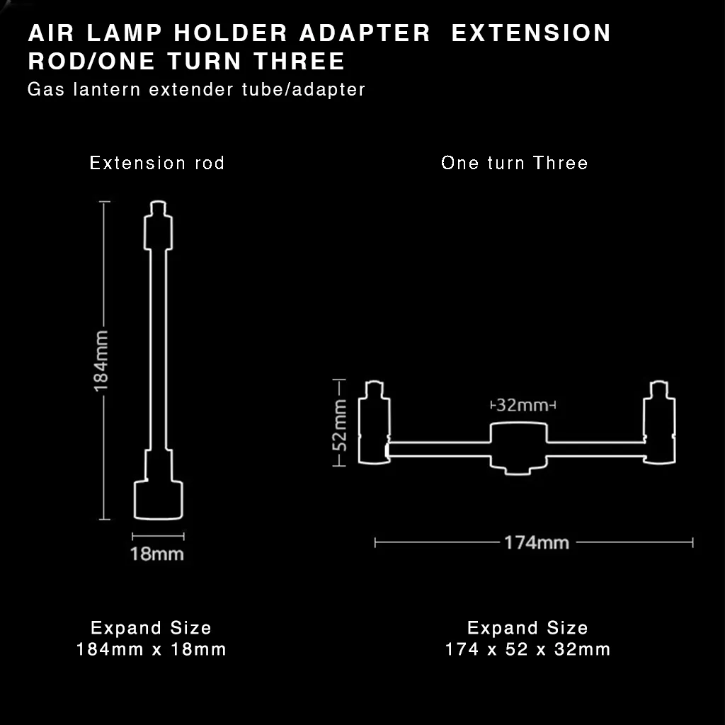 ADAPTOR GAS LAMPU CAMPING BLACKDEER BD1212720 GAS LAMP LATERN EXTENDER TUBE ADAPTOR