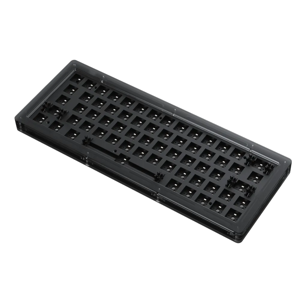 AKKO ACR64 RGB MECHANICAL KEYBOARD DIY KIT HOT-SWAPPABLE SOCKET GASKET MOUNT WITH 64-KEY LAYOUT ACRYLIC CASE (BLACK)