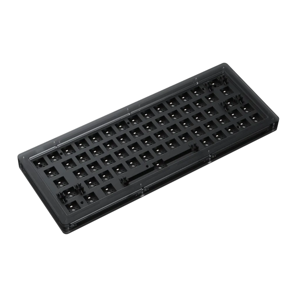 AKKO ACR64 RGB MECHANICAL KEYBOARD DIY KIT HOT-SWAPPABLE SOCKET GASKET MOUNT WITH 64-KEY LAYOUT ACRYLIC CASE (BLACK)