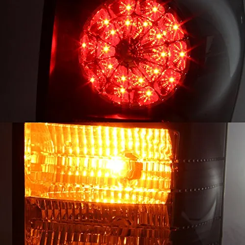 AKKON - For 07-13 Toyota Tundra Pickup Truck Black Bezel Rear LED Tail Lights Brake Lamps Replacement Pair