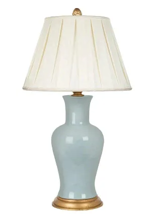 Amelie Blue Couture Ceramic Table Lamp with Shade