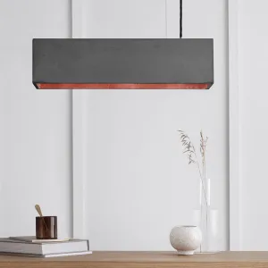 B4 Concrete Pendant Light - Dark Grey - GANTlights