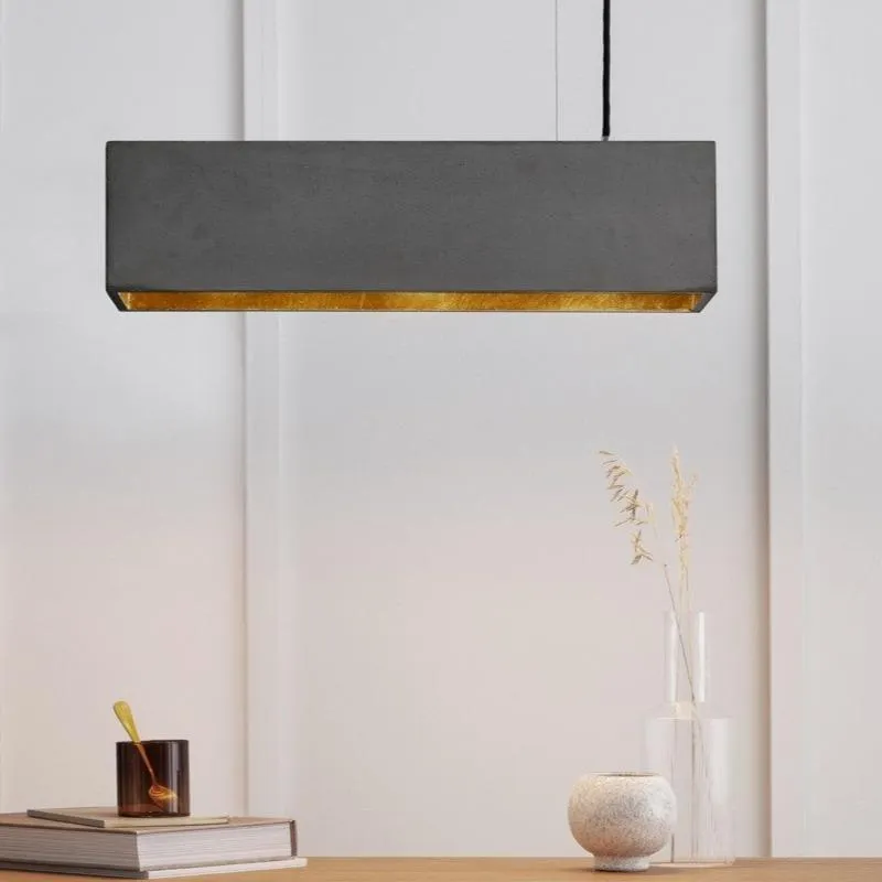 B4 Concrete Pendant Light - Dark Grey - GANTlights