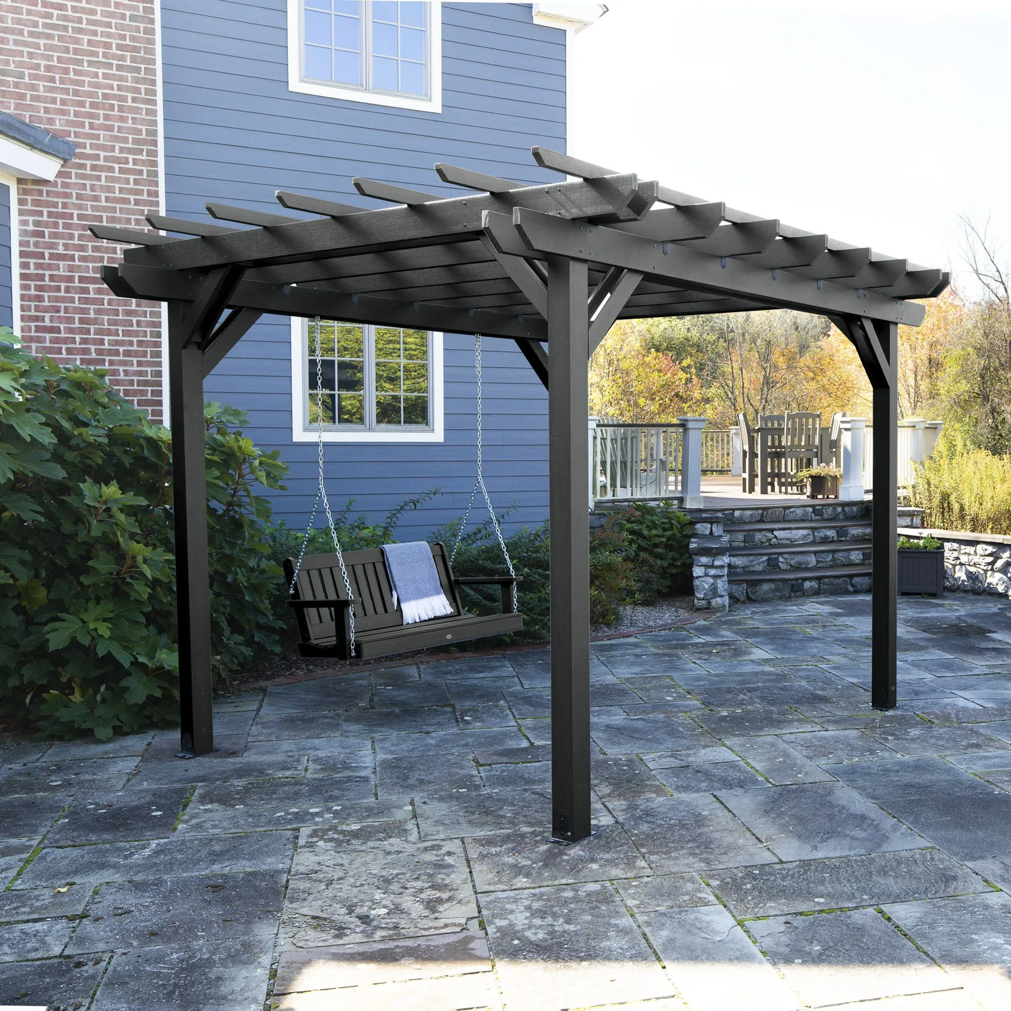 Bodhi 10' x 10' DIY Pergola with 5' Lehigh Porch Swing