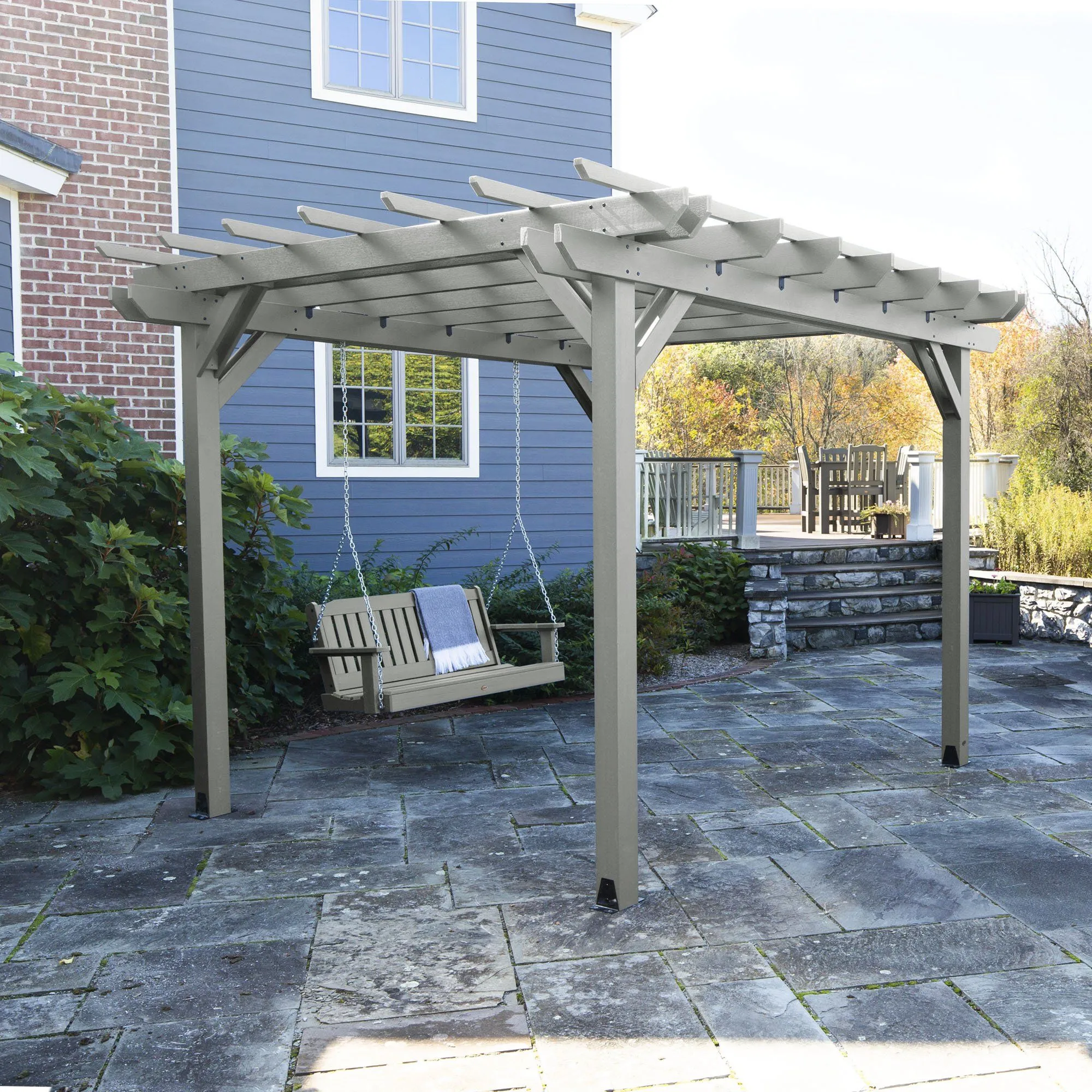 Bodhi 10' x 10' DIY Pergola with 5' Lehigh Porch Swing