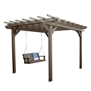 Bodhi 10' x 10' DIY Pergola with 5' Lehigh Porch Swing