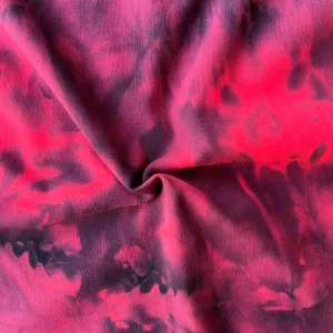 Brushed Nylon - Red Tie Dye