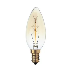 Carbon Filament Candle C35 E14 40W Warm White Bulb