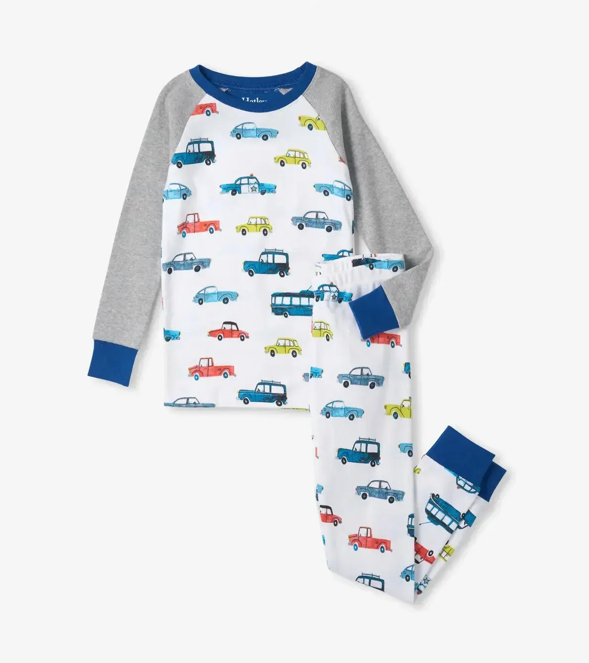 Cars Raglan Kids Organic Cotton Boys Pajama Set | Hatley