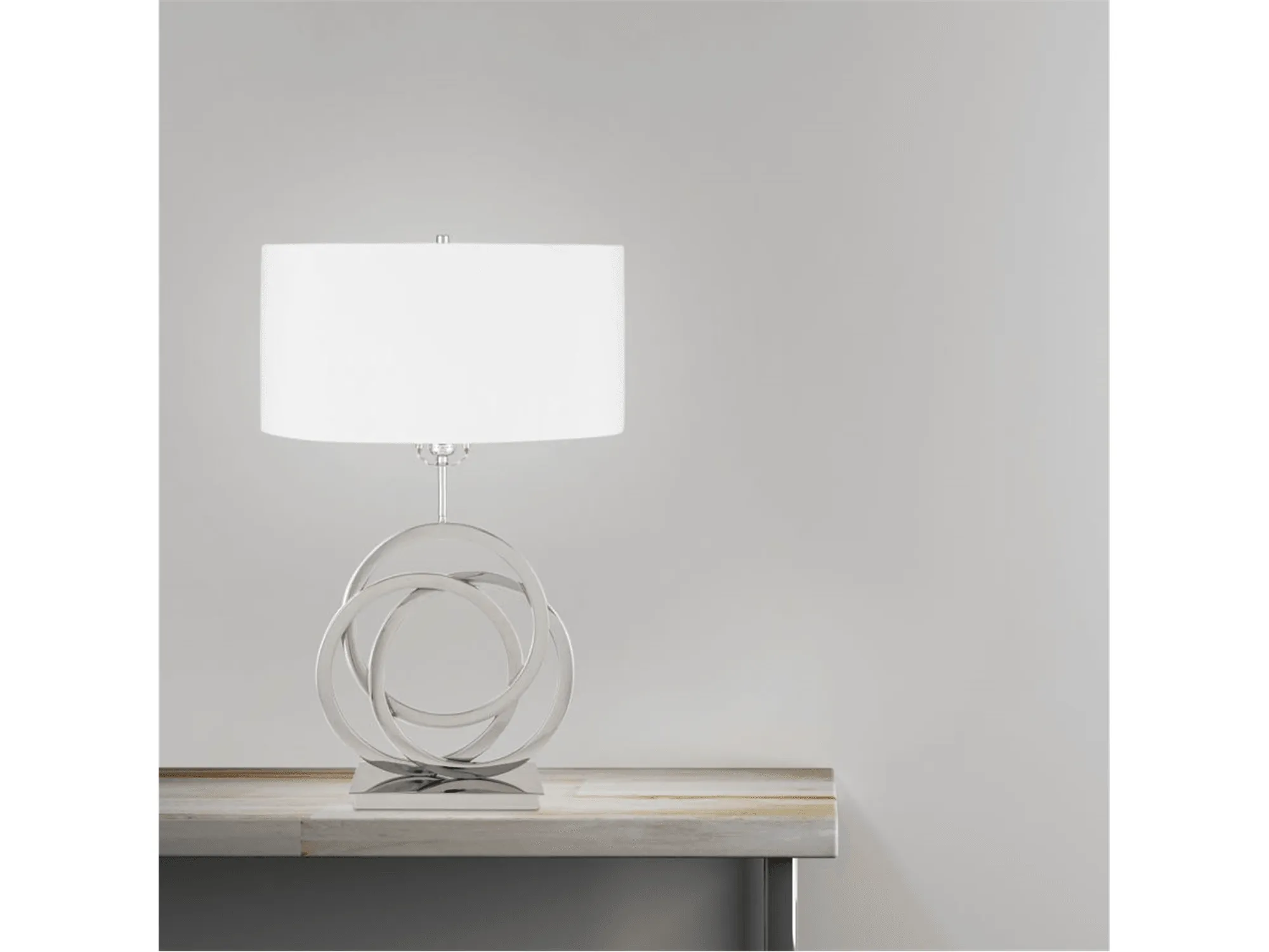 Chrome Lana Table Lamp // 1 Light // USB Charger