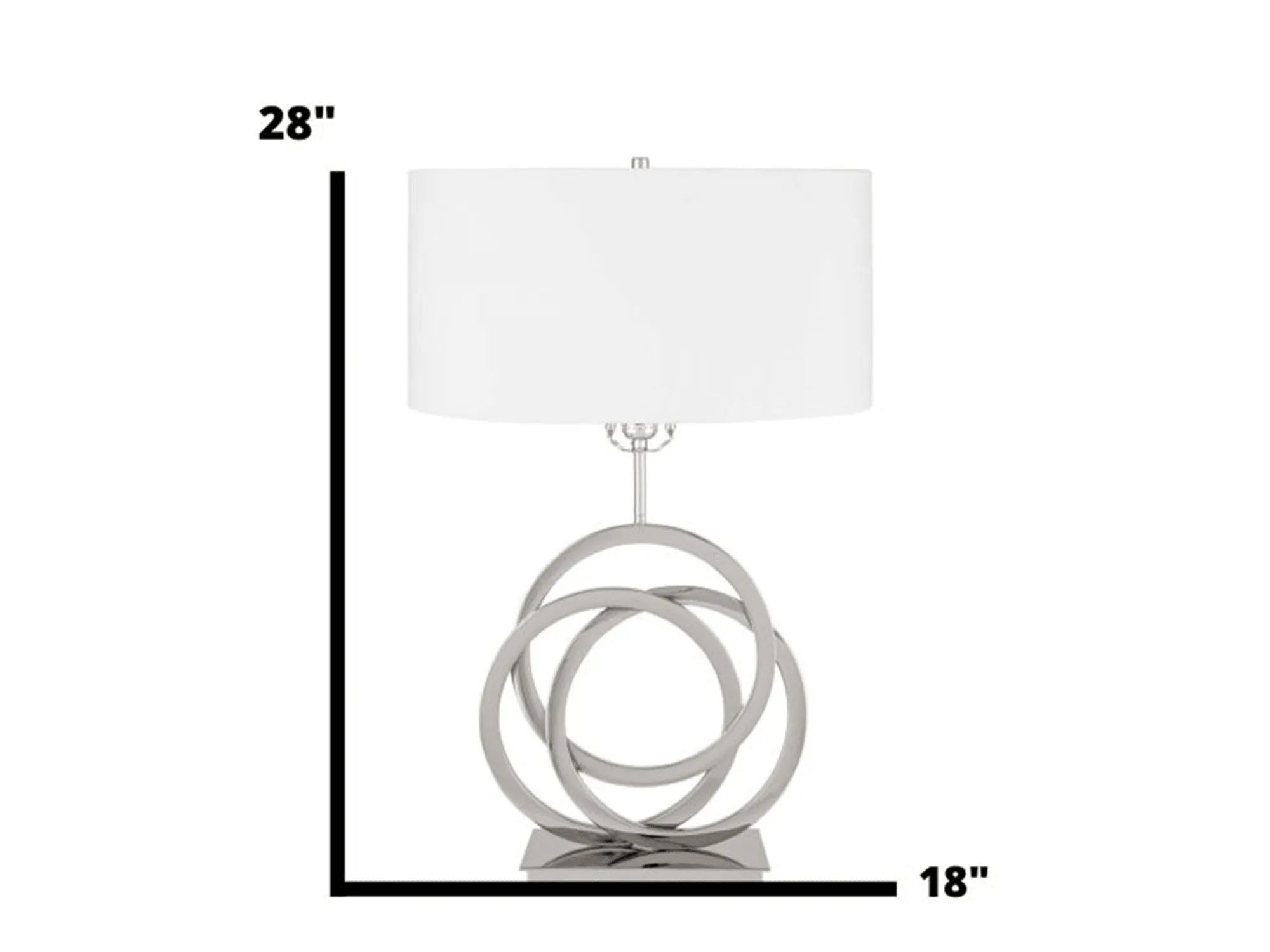 Chrome Lana Table Lamp // 1 Light // USB Charger