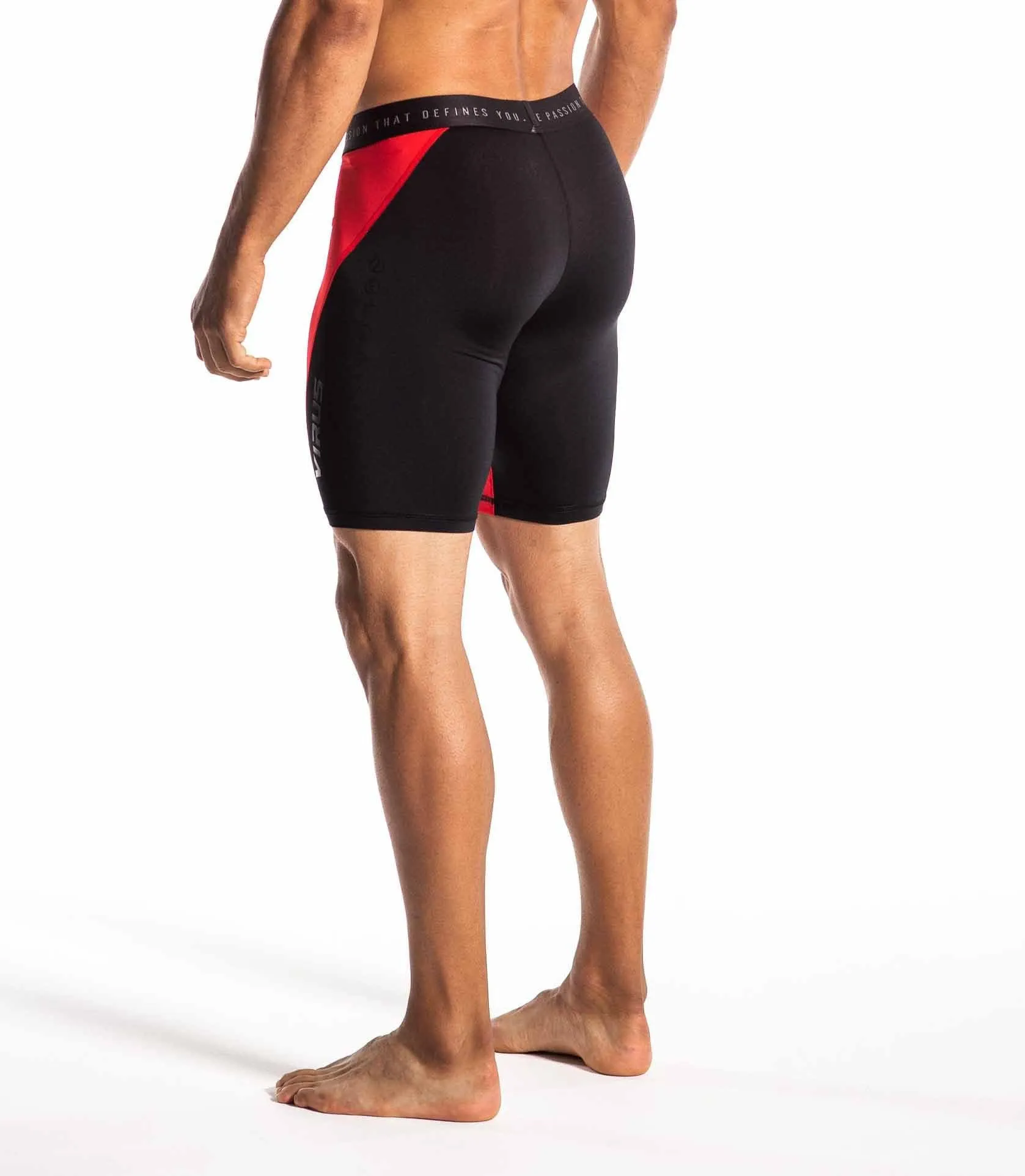 CO14.5 COMPRESSION SHORTS - BLACK/RED LASER