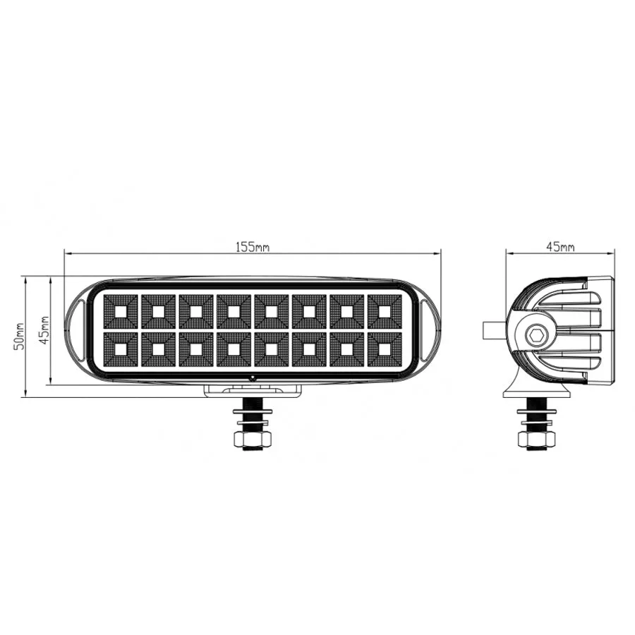 Compact LED Work Lamp / 1732 Lumen Flood Beam