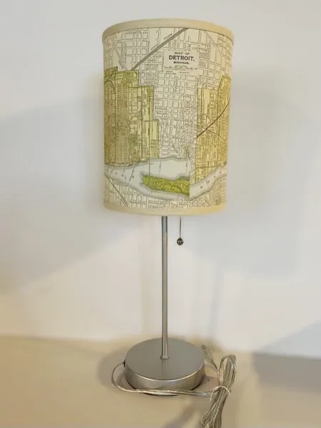 Detroit Map Lamp