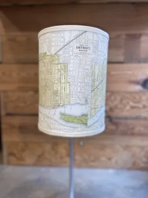 Detroit Map Lamp