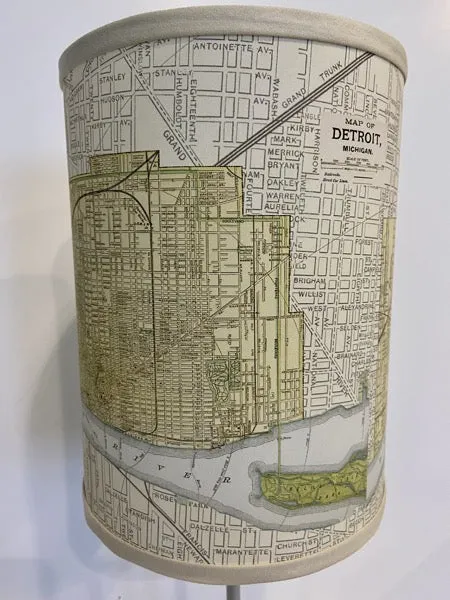 Detroit Map Lamp