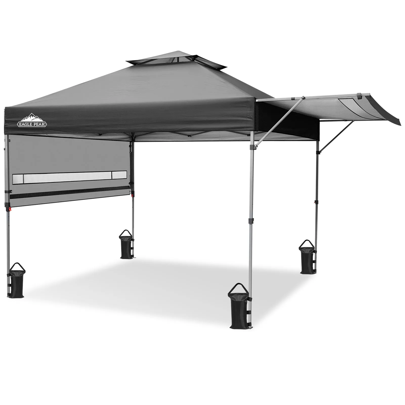 EAGLE PEAK 17x10 Pop up Gazebo Canopy Tent Outdoor Instant Canopy Shelter with Adjustable Dual Half Awnings