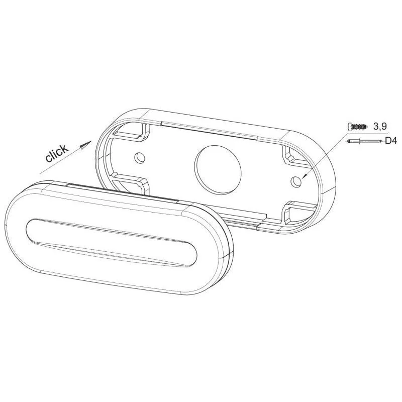 Fristom Front White Marker Light with LED Stripe