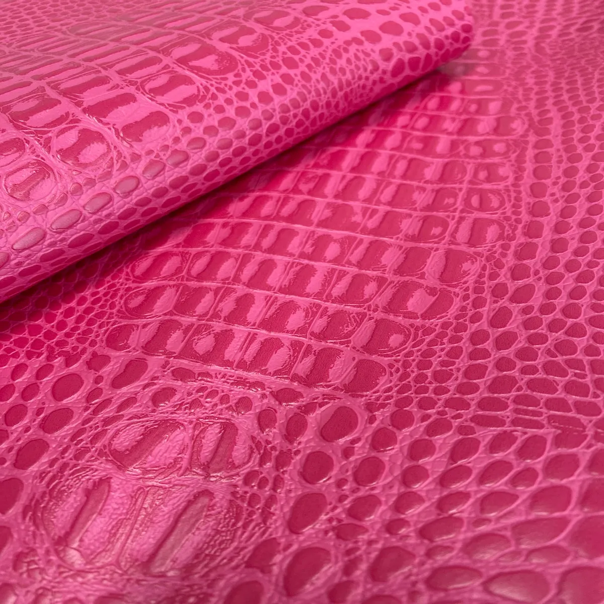 Fuchsia Marine Gator Vinyl Fabric