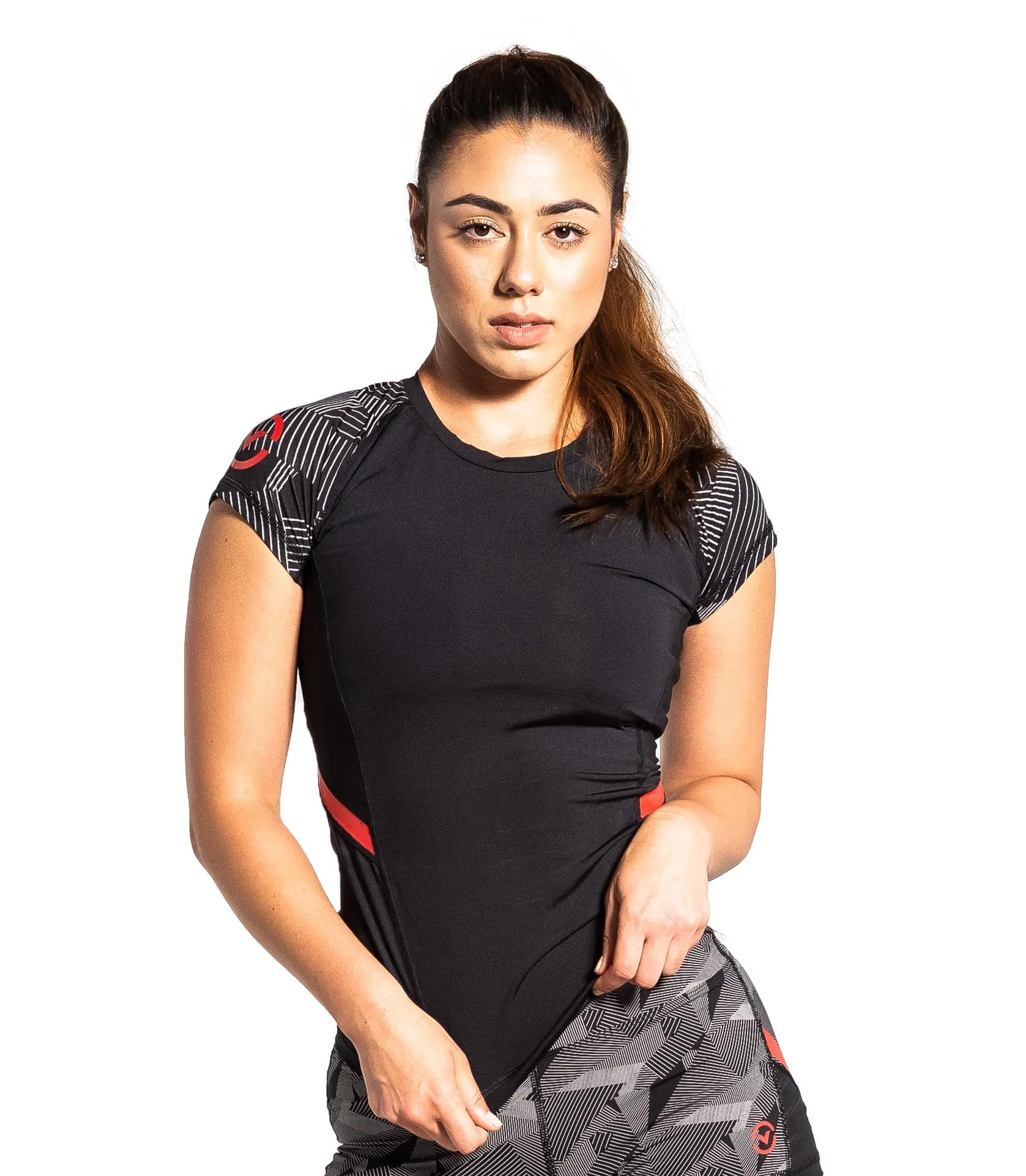 GEOPLEX SHORT SLEEVE RASHGUARD - GEO/BLACK