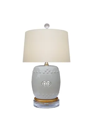 Gray Drum Lamp