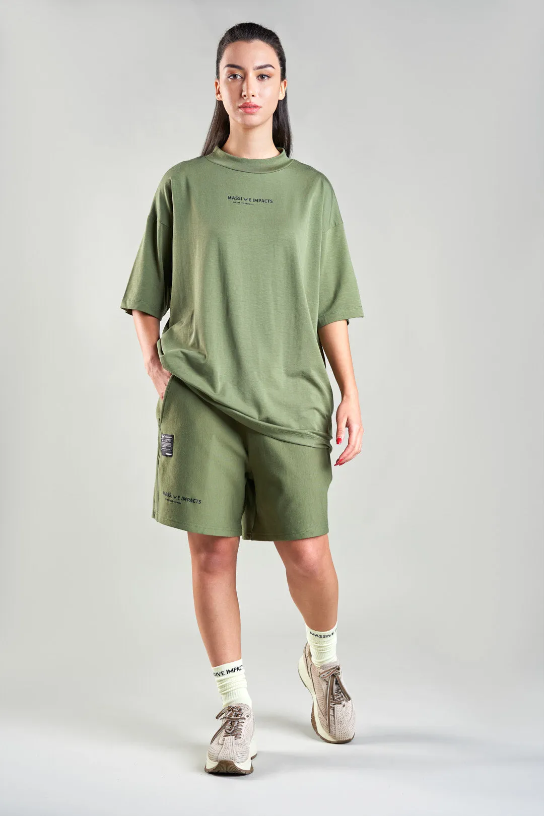 J010MI Organic Cotton & Bamboo Drawstring Shorts