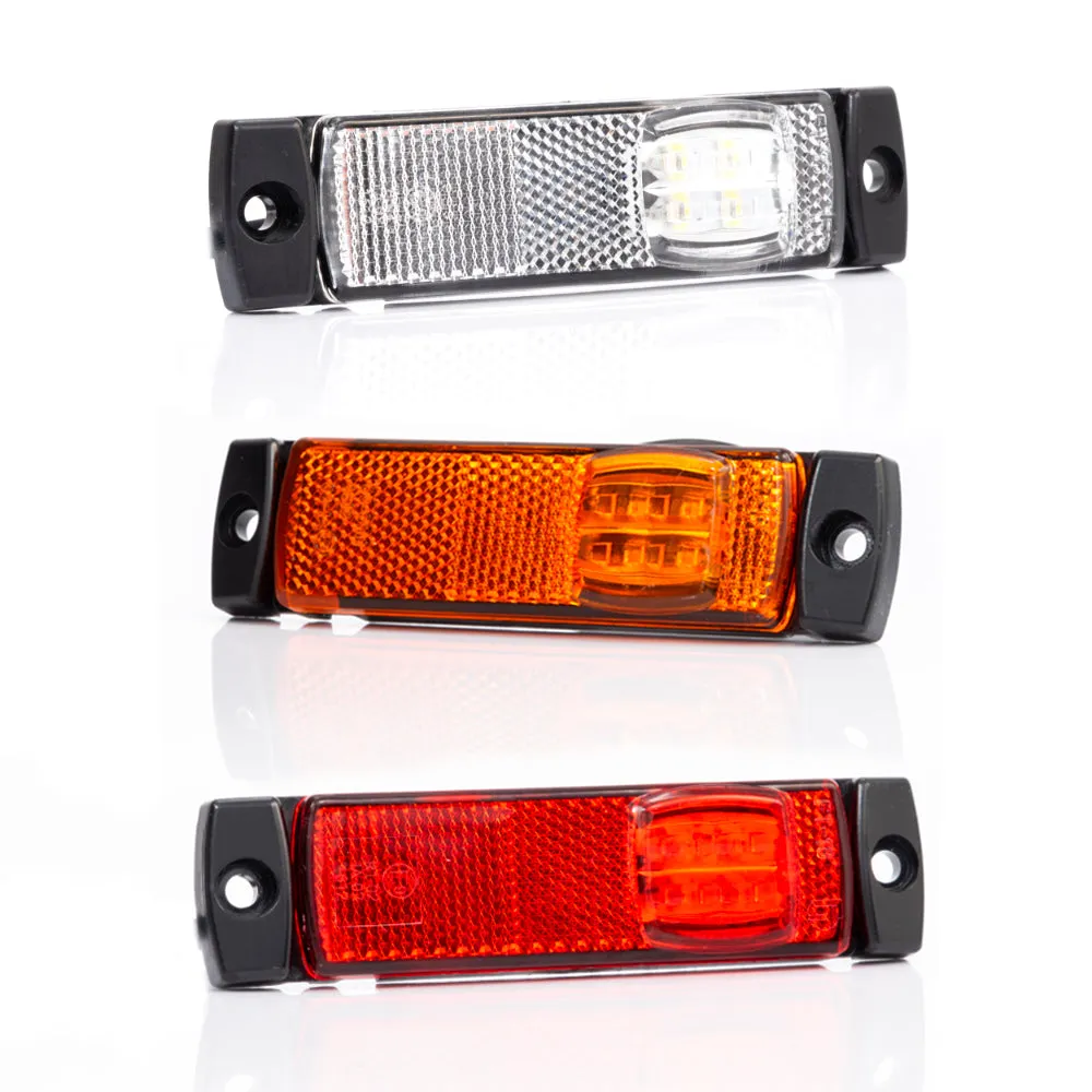 LED Marker Light with Reflector: White, Red or Amber