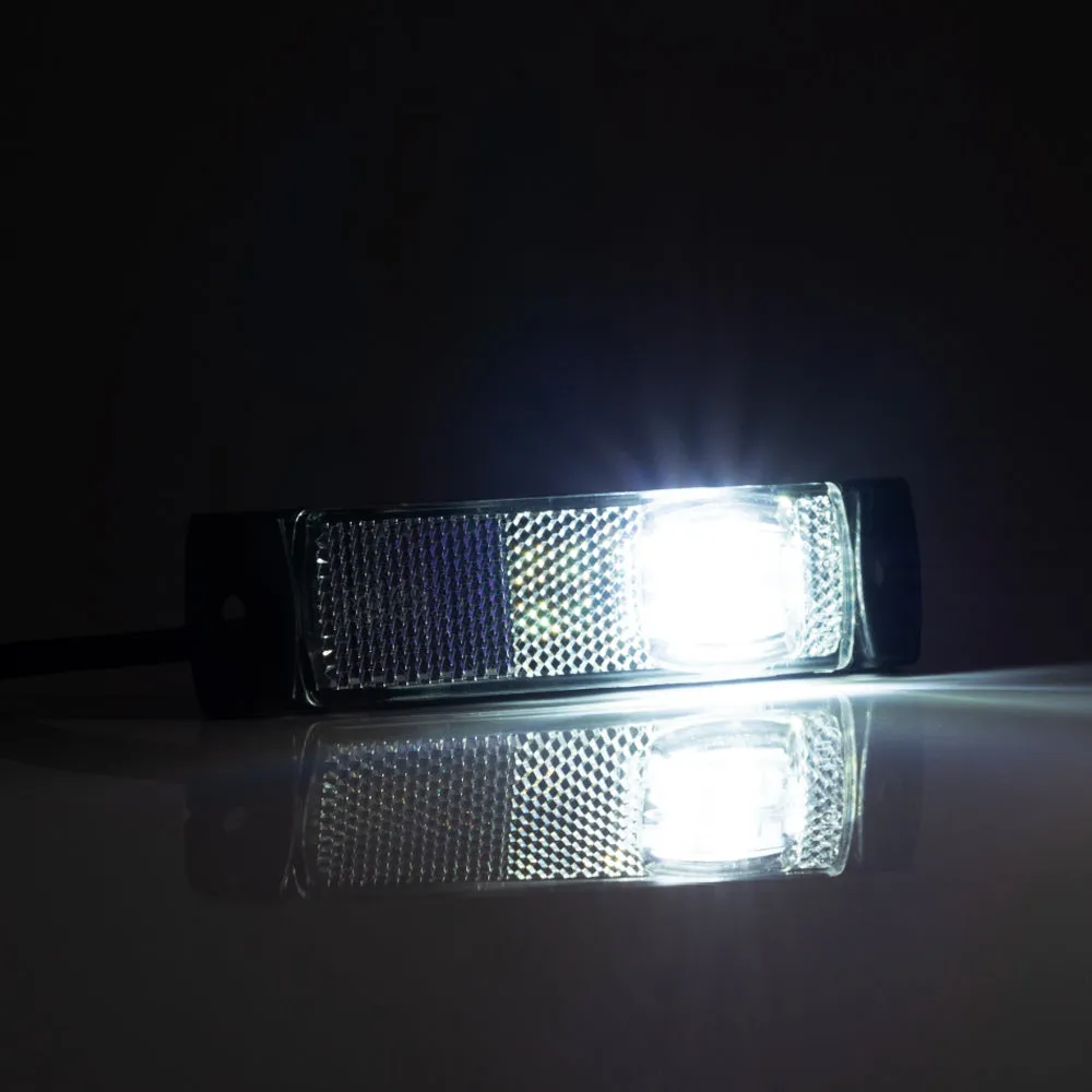 LED Marker Light with Reflector: White, Red or Amber