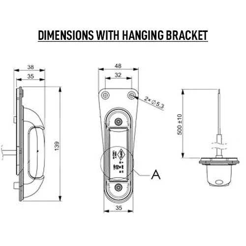 LED Outline Marker Lamp with Flush Brackets