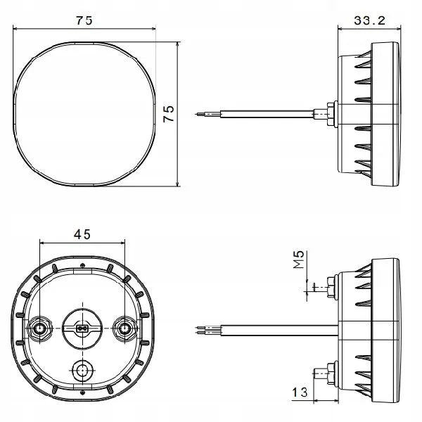 LED Reverse Lamp For Trailers