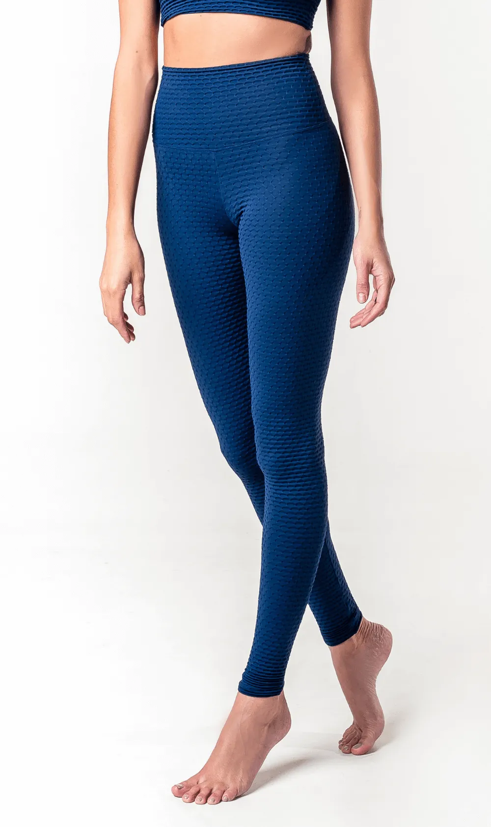 Legging Textured Power Jakar Navy Blue