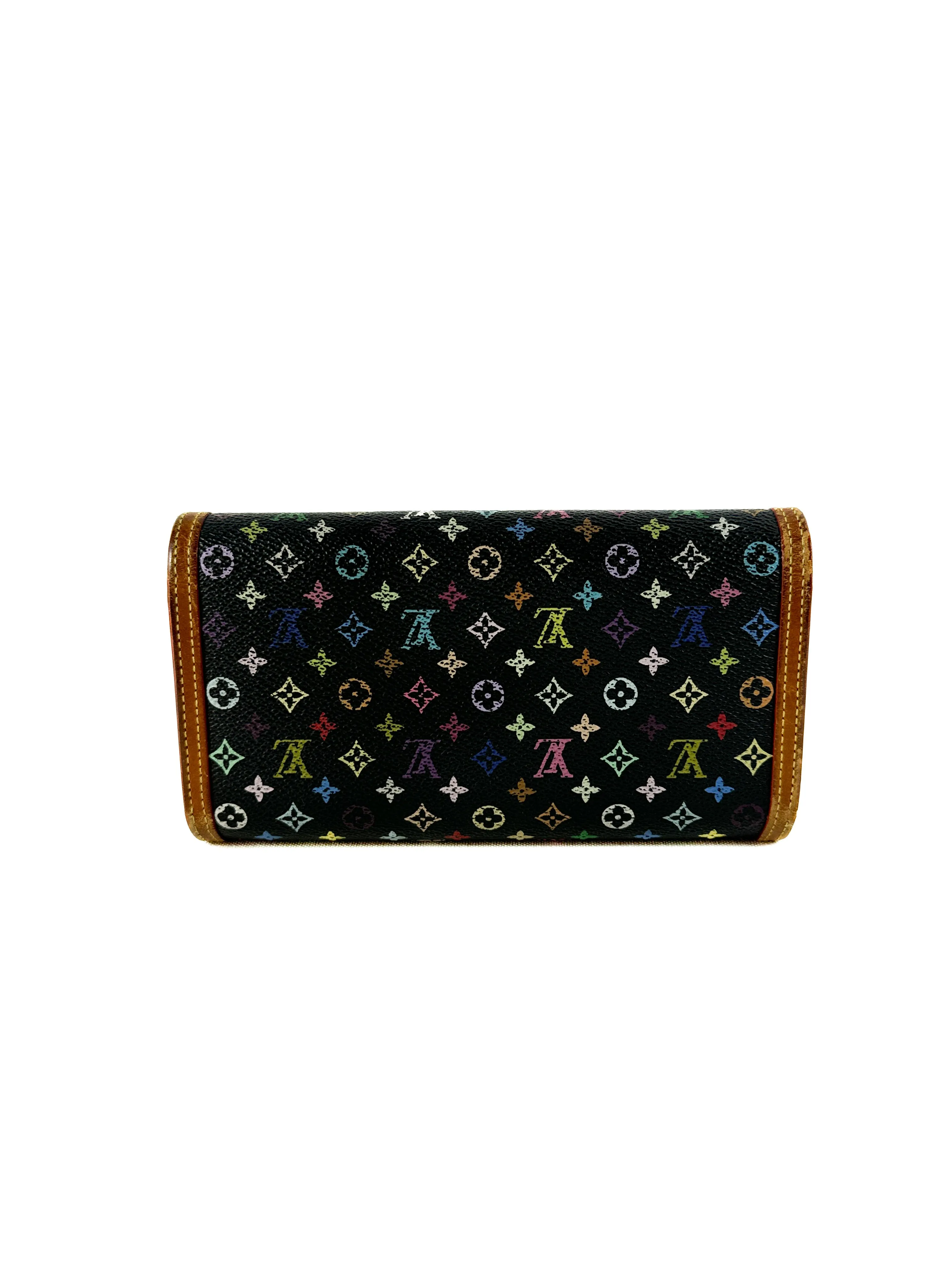 Louis Vuitton Monogram black multicolor Porte Tresor International wallet