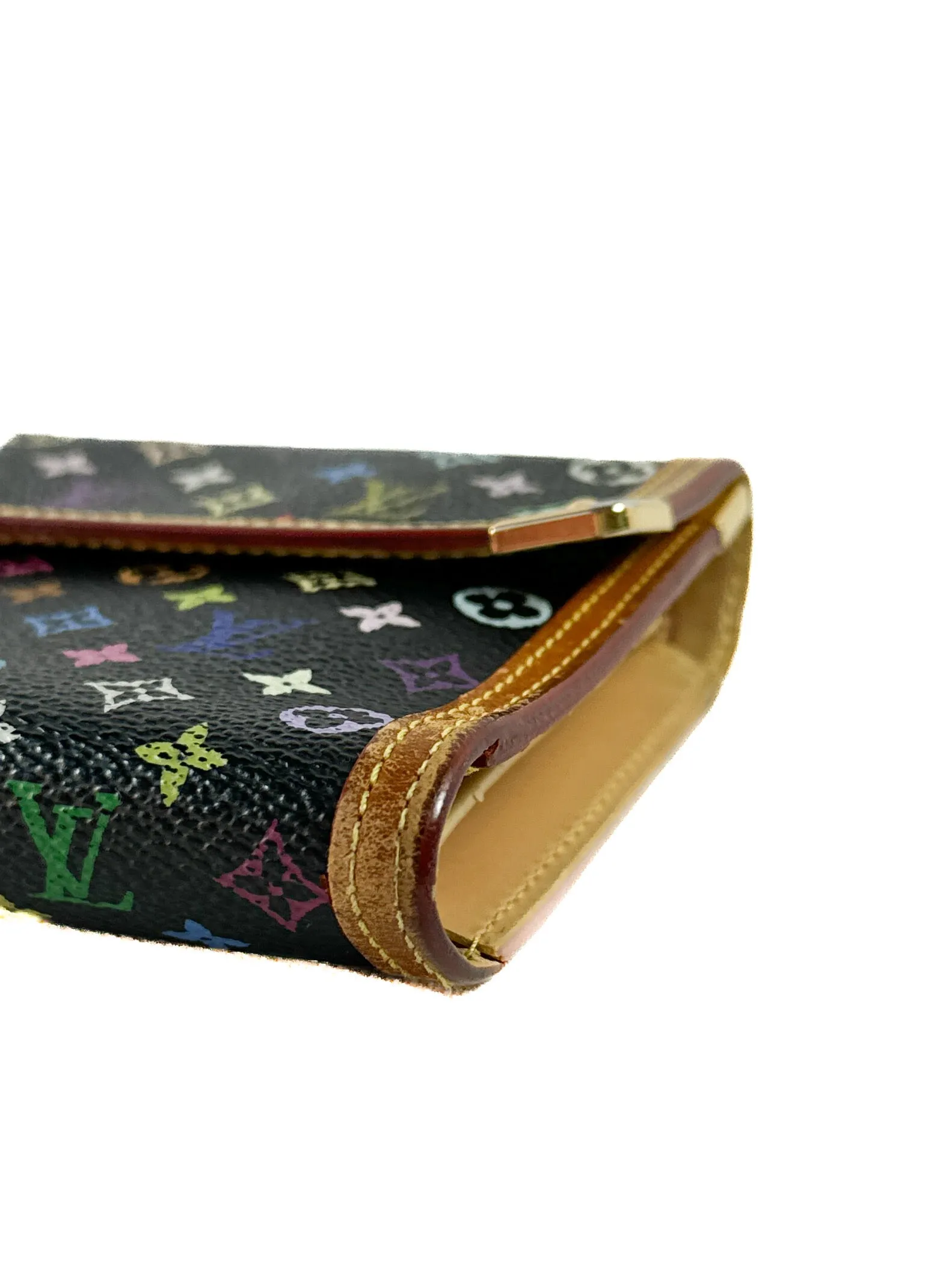 Louis Vuitton Monogram black multicolor Porte Tresor International wallet