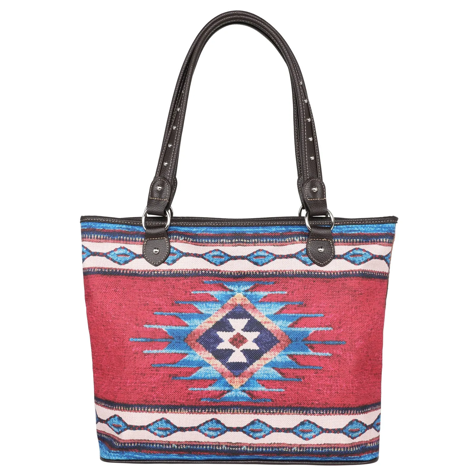 MW939-8112 Montana West Aztec Canvas Tote Bag