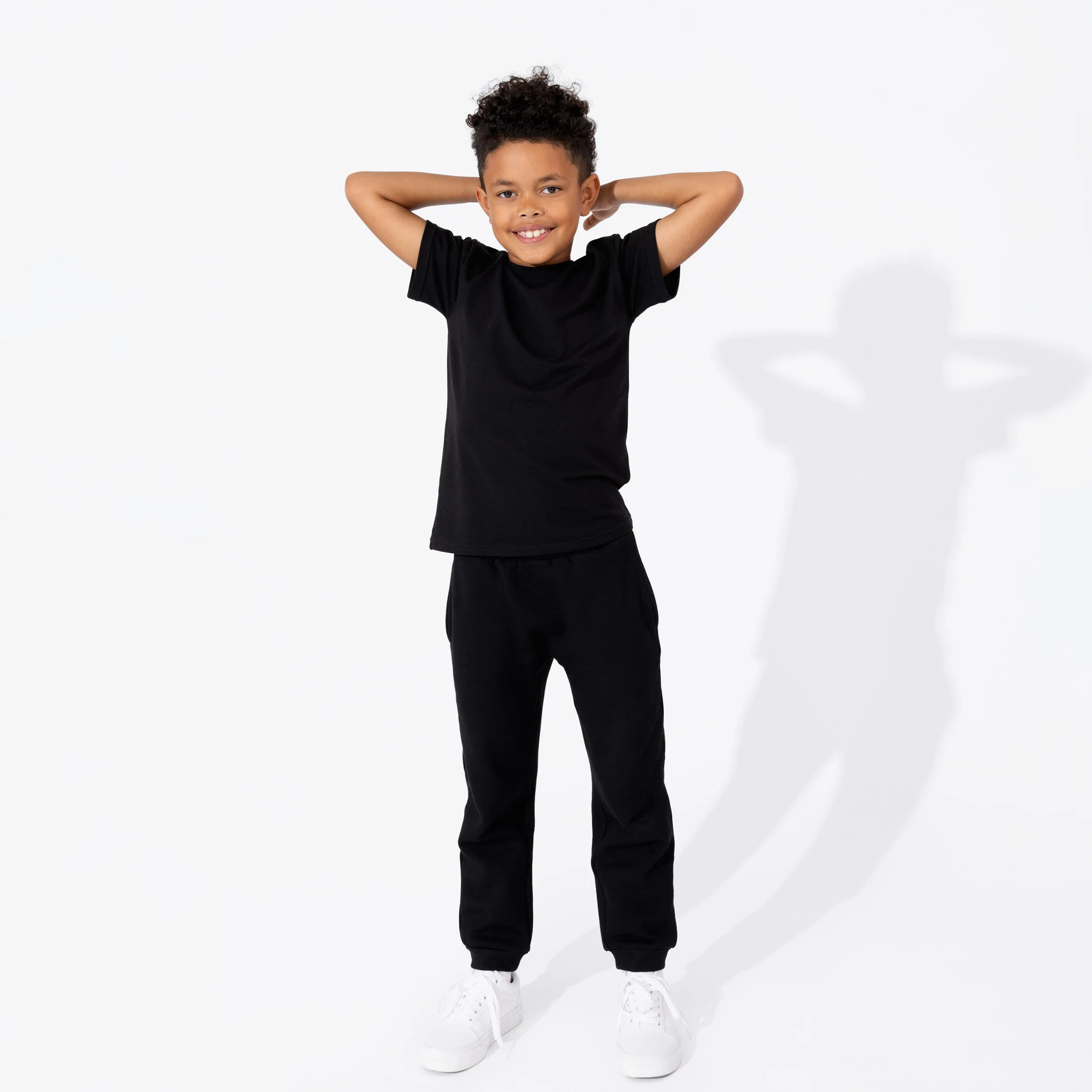 Obsidian Black Bamboo Terry Kids Oversized T-Shirt