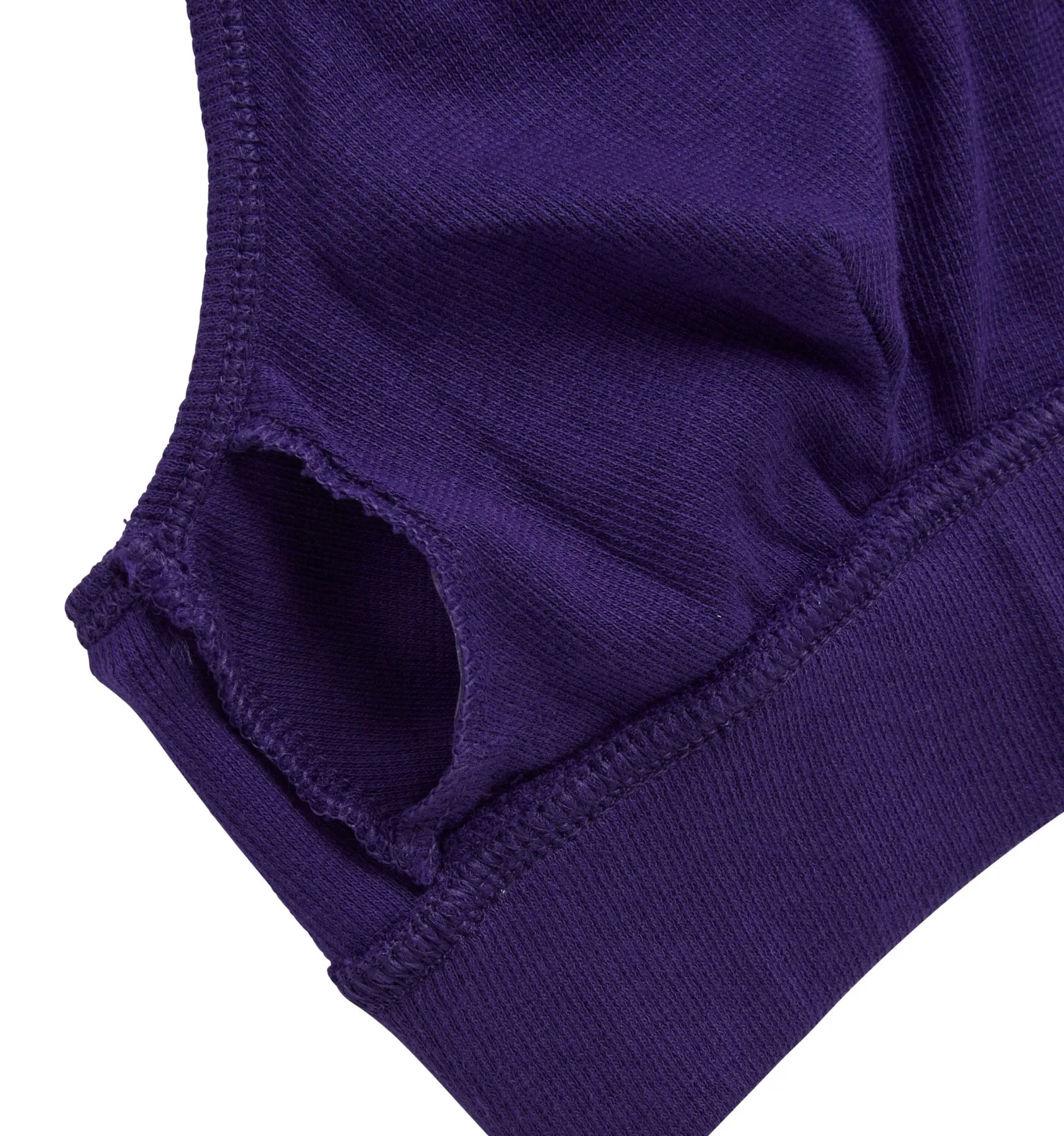 Organic Cotton Rib Plunge Bra - Ghostly Grape