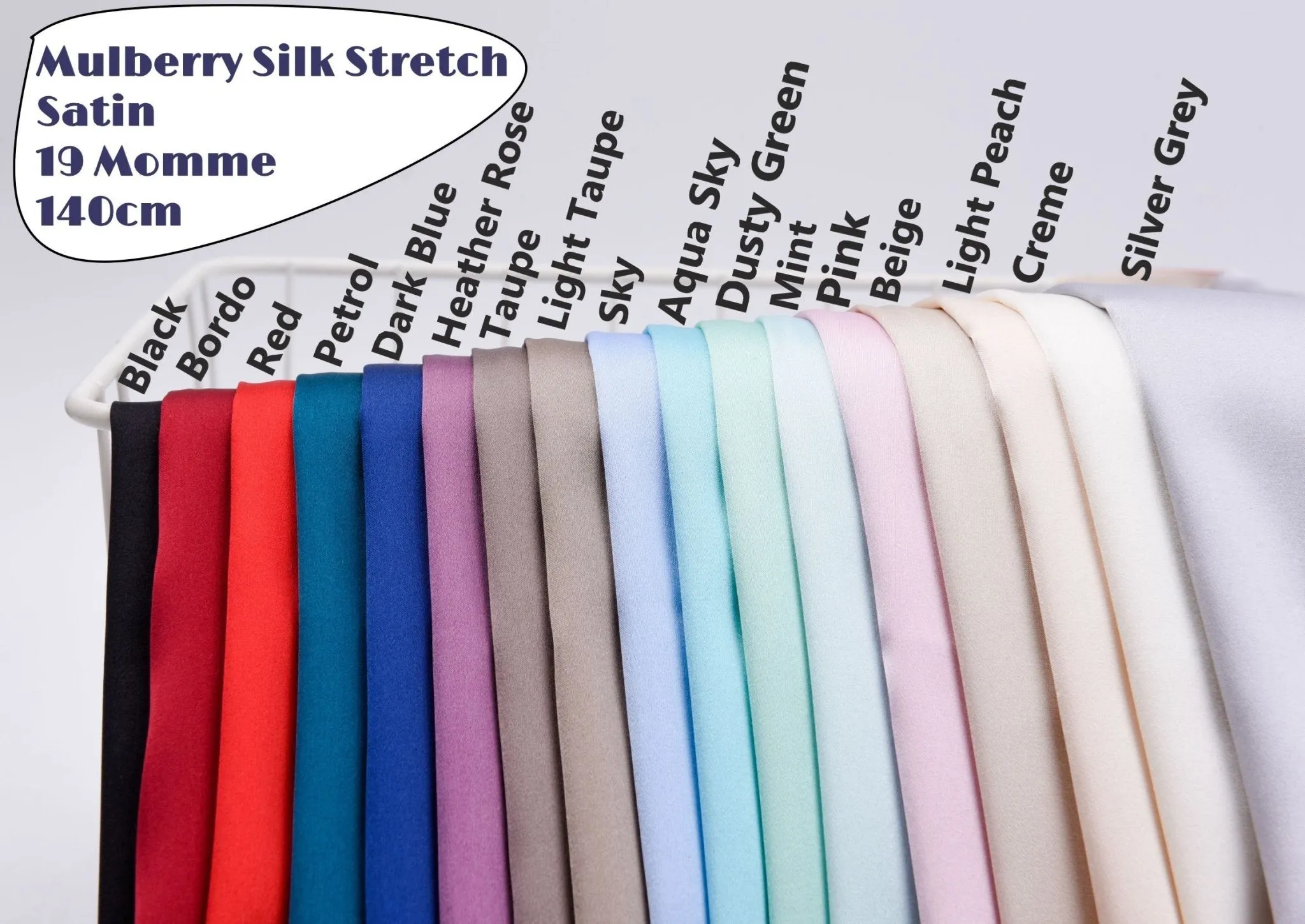 Original 100% Silk Stretch Silk Fabric, 19 Momme Mulberry Silk Fabric.100% CRUELTY-FREE SILK Fashion Apparel width 48 inch