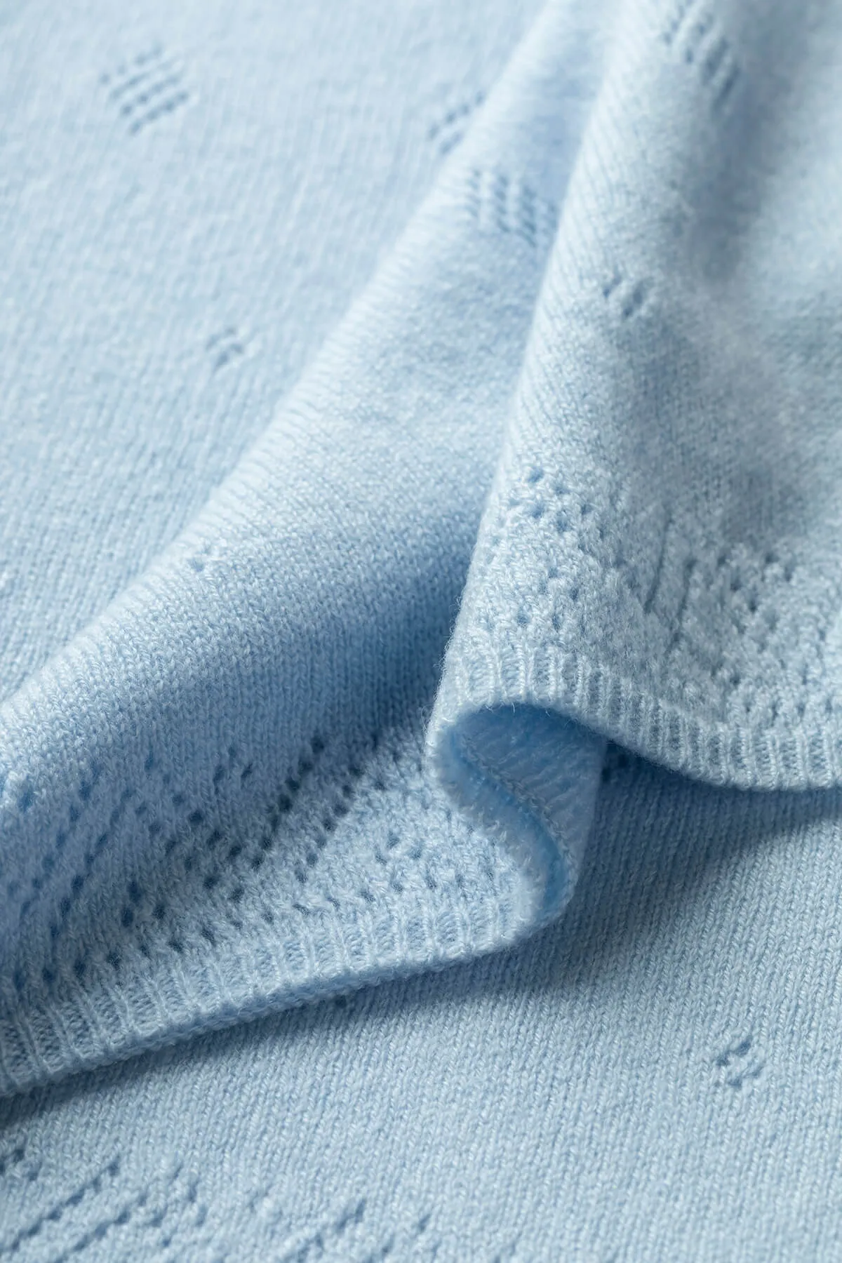 Pointelle Cashmere Baby Blanket