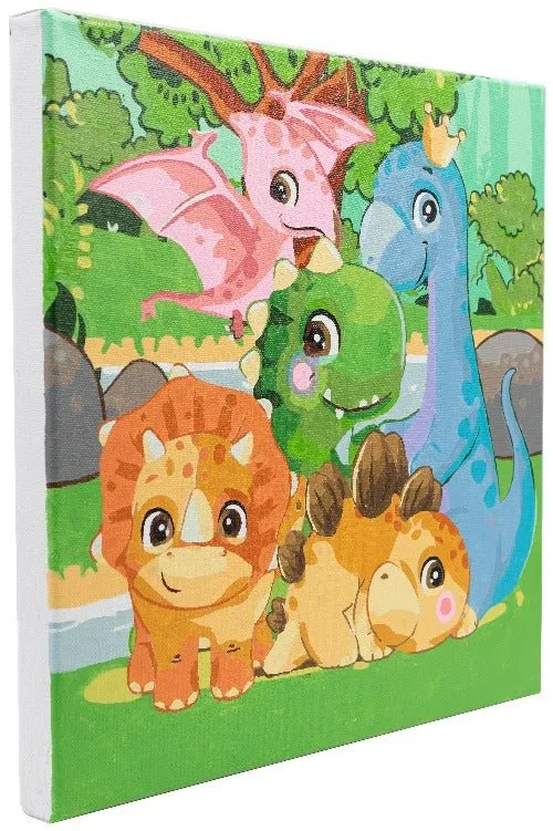 "Dinosaur Family" Paint By Numb3rs 30x30cm Kit