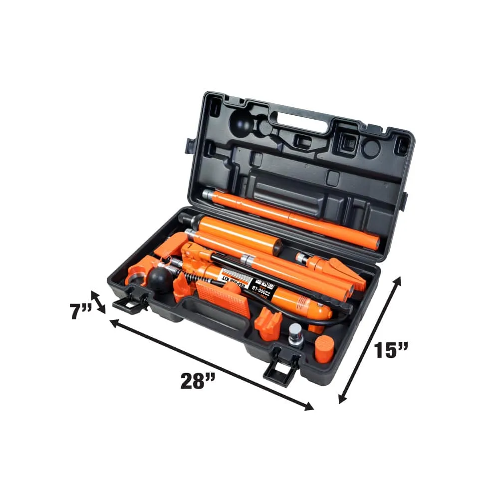 TMG Industrial 10 Ton Auto Body Repair Kit, 15”-21” Ram Height Range, TMG-ARB10